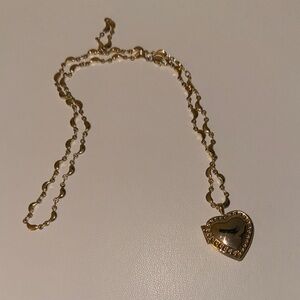 Anthropologie Gold Heart Necklace